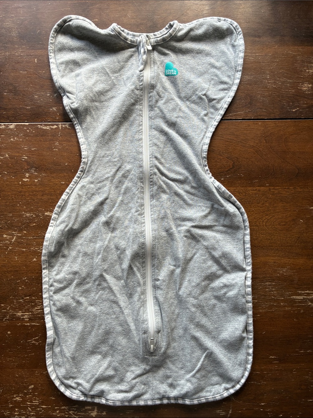 Love To Dream Gray Baby Swaddle Sleep Sack with two ways Front Zipper
